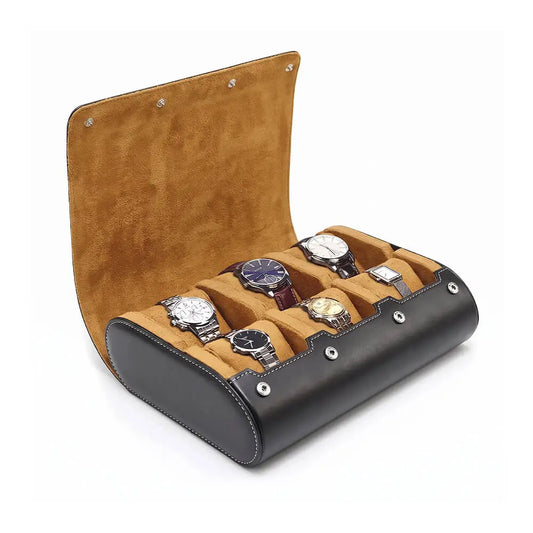 Laurent Poedagar® Saffiano 6-Slot Watch Roll